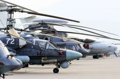 Helicopters,And,Planes,In,Row,,Military,Copters,And,Bomber,Jets