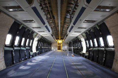 Airplane,Under,Heavy,Maintenance.