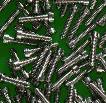 Green Screws Sectioned Green Screws Sectioned