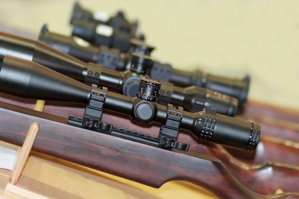 Stand,With,Hunting,Rifles,With,Telescopic,Sights.,Weapon