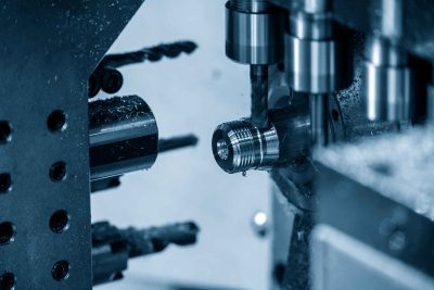 The,Operation,Of,Multi-tasking,Cnc,Lathe,Machine,Swiss,Type,Tapping
