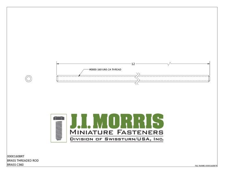 0000-160 THREADED ROD-BRASS