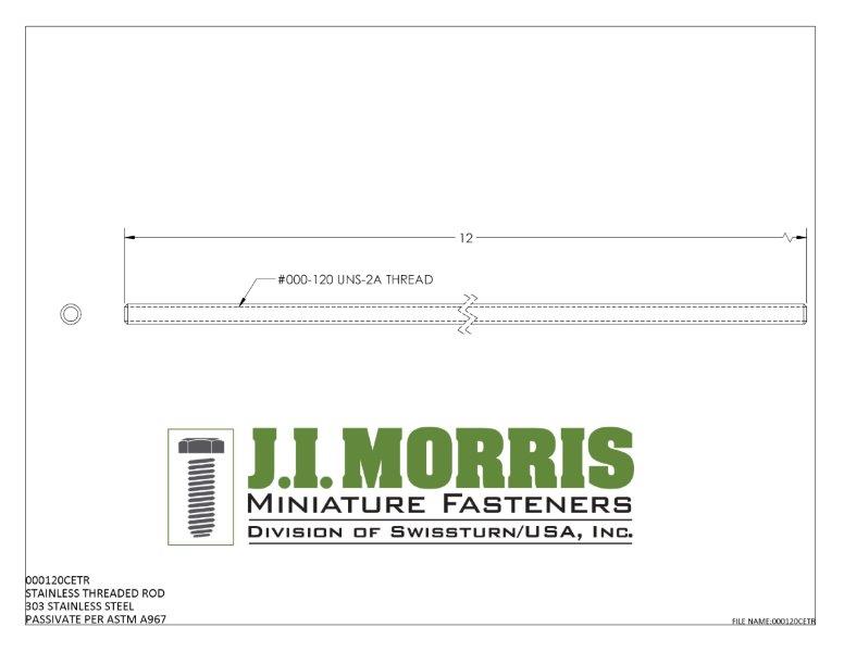 000-120 THREADED ROD-STAINLESS STEEL