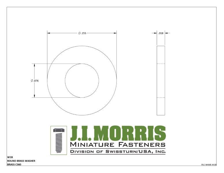 #1 ROUND BRASS WASHER