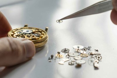 Watchmaker,Repair,Mechanical,Watches.,Gears,Repair.,Watch,Repair,Process