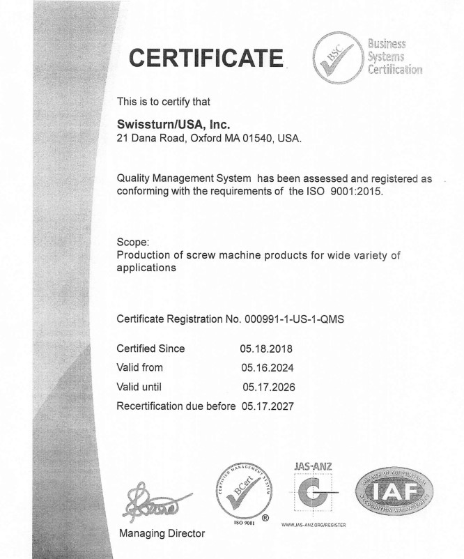 ISO Cert