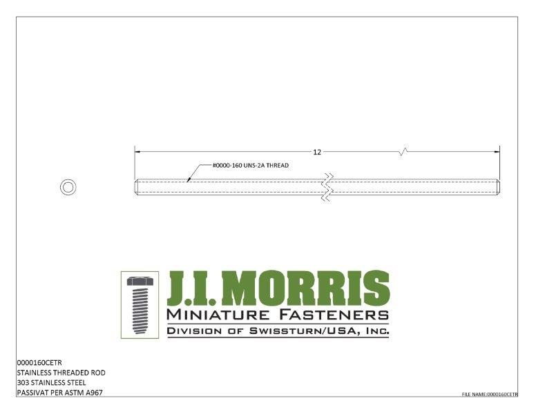 0000-160 THREADED ROD-STAINLESS STEEL