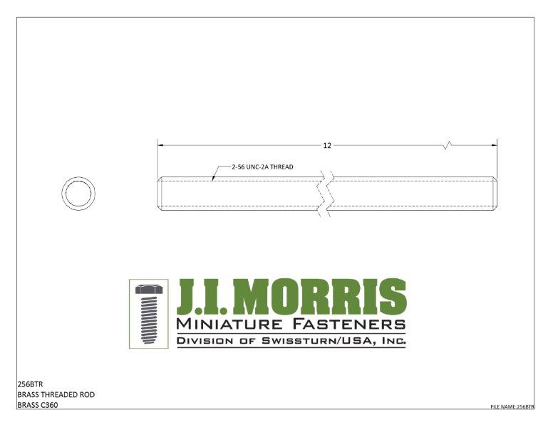 2-56 THREADED ROD-BRASS