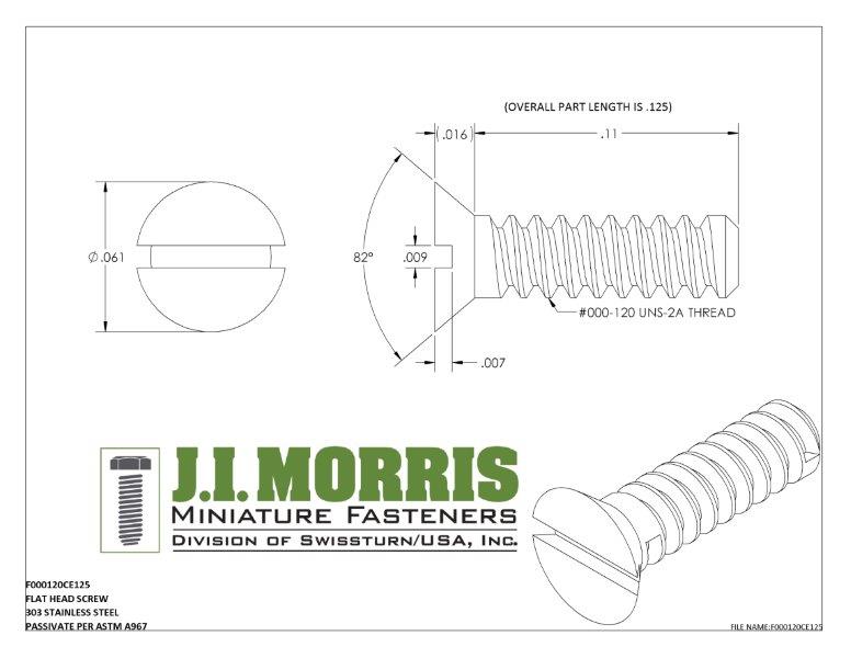 000-120 x 1/8 SCREW-FLAT HEAD-STAINLESS STEEL