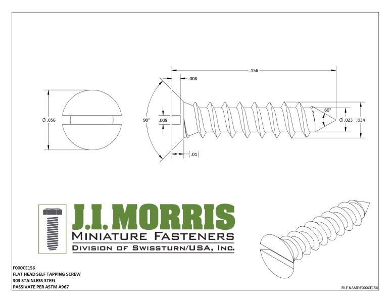 000 x 5/32 SCREW-FLAT HEAD-SELF TAPPING