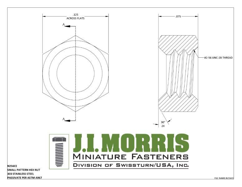 2-56 HEX NUT-STAINLESS STEEL