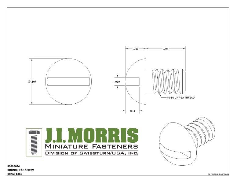 0-80 x 3/32 SCREW-ROUND HEAD-BRASS