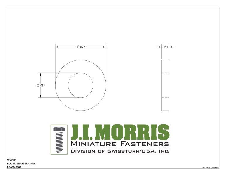 #000 ROUND BRASS WASHER