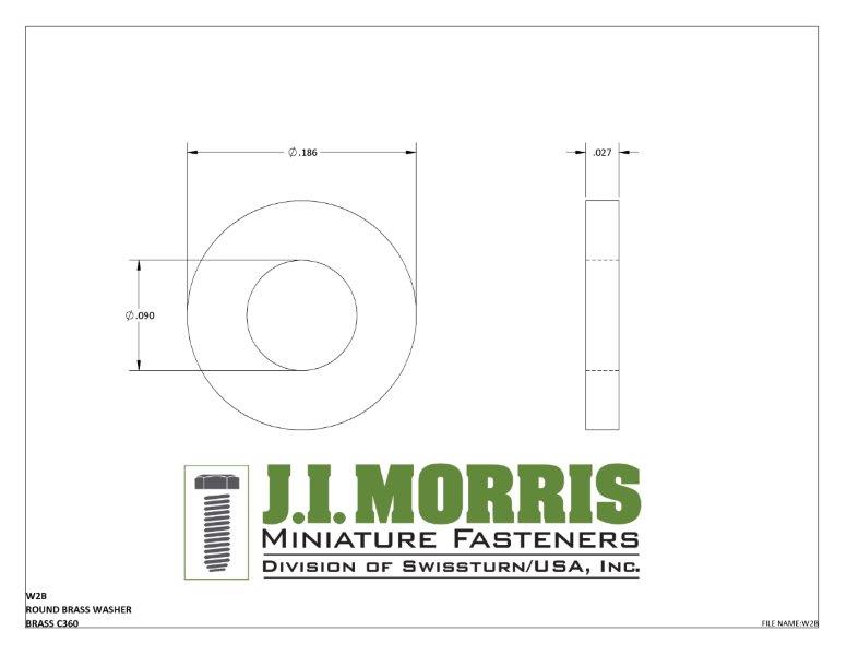 #2 ROUND BRASS WASHER